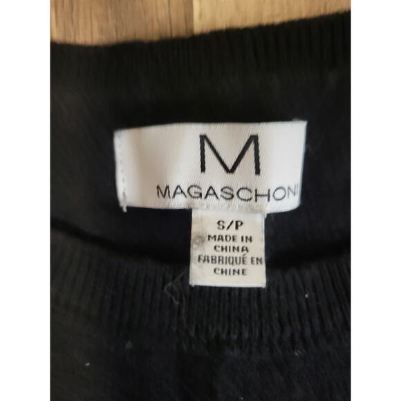 Magaschoni Black 100% Cashmere Crew Pull Over Sweater Women's Size S - Picture 3 of 6